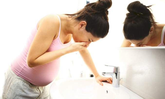 Vómitos durante a gravidez
