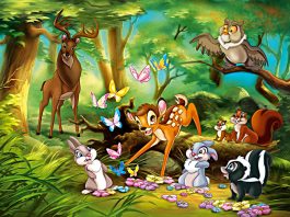 A história do Bambi no bosque