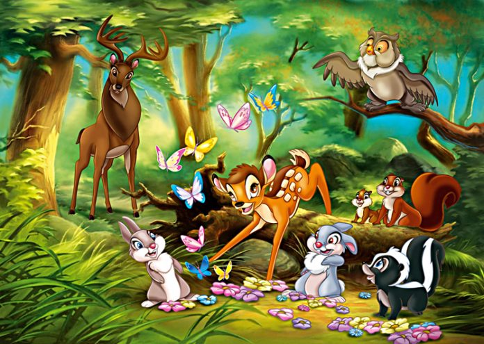 A história do Bambi no bosque