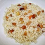 Pudim de arroz e frutos secos