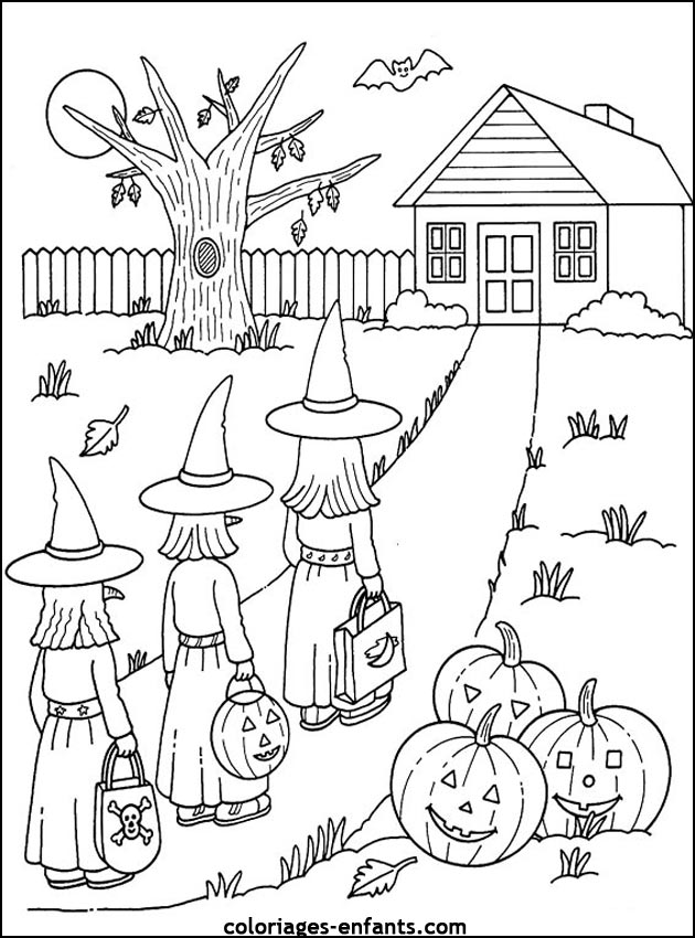 Desenho para imprimir halloween - abóboras